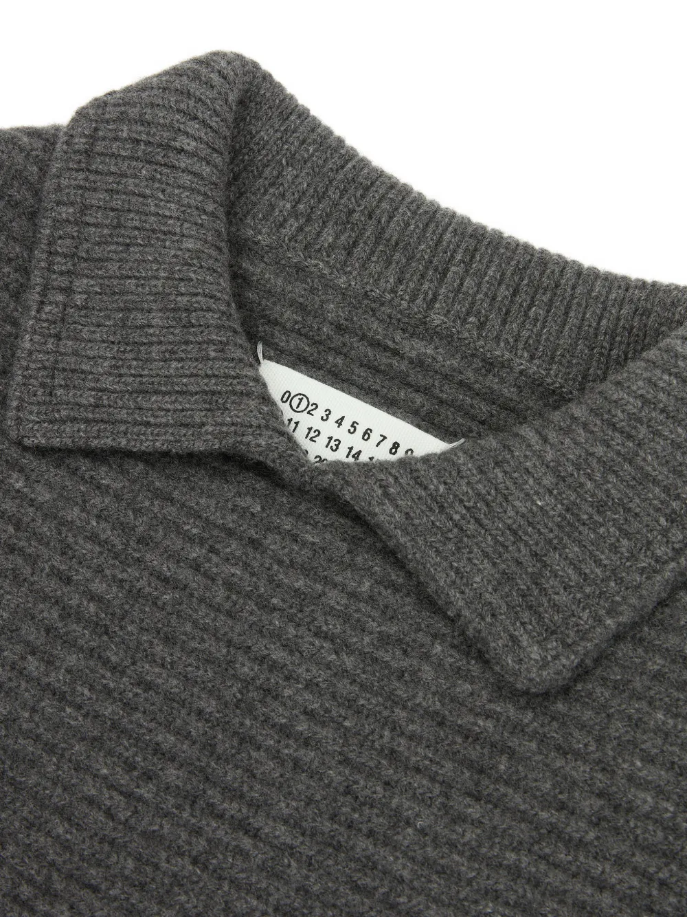 Maison Margiela collar ribbed scarf - Grijs