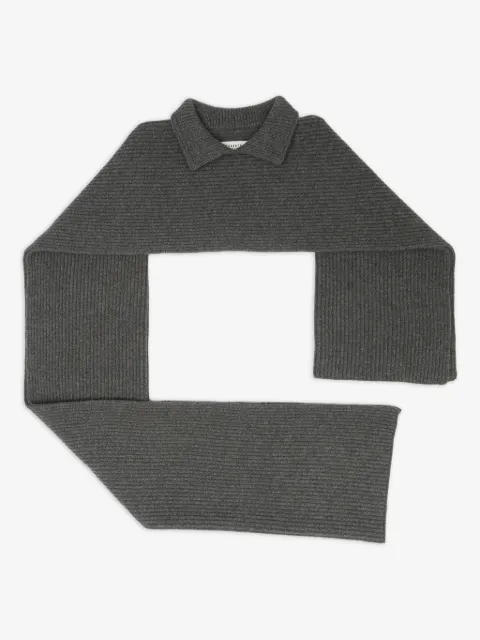 Maison Margiela collar ribbed scarf