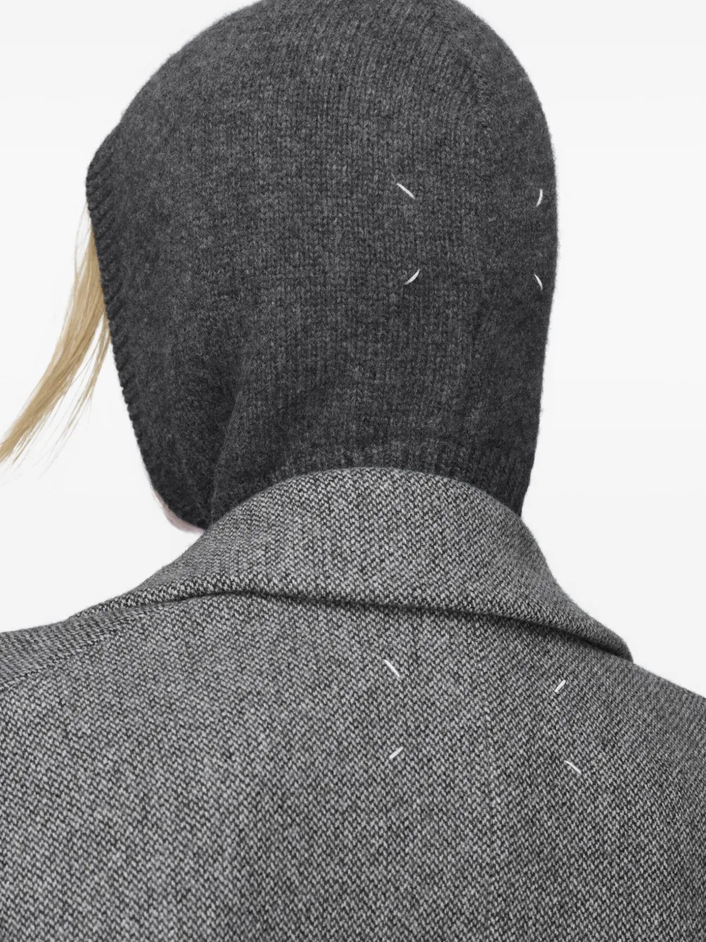 Maison Margiela Button Wool Cap In Gray