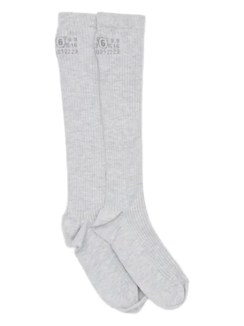 MM6 Maison Margiela Ribbed Logo Socks