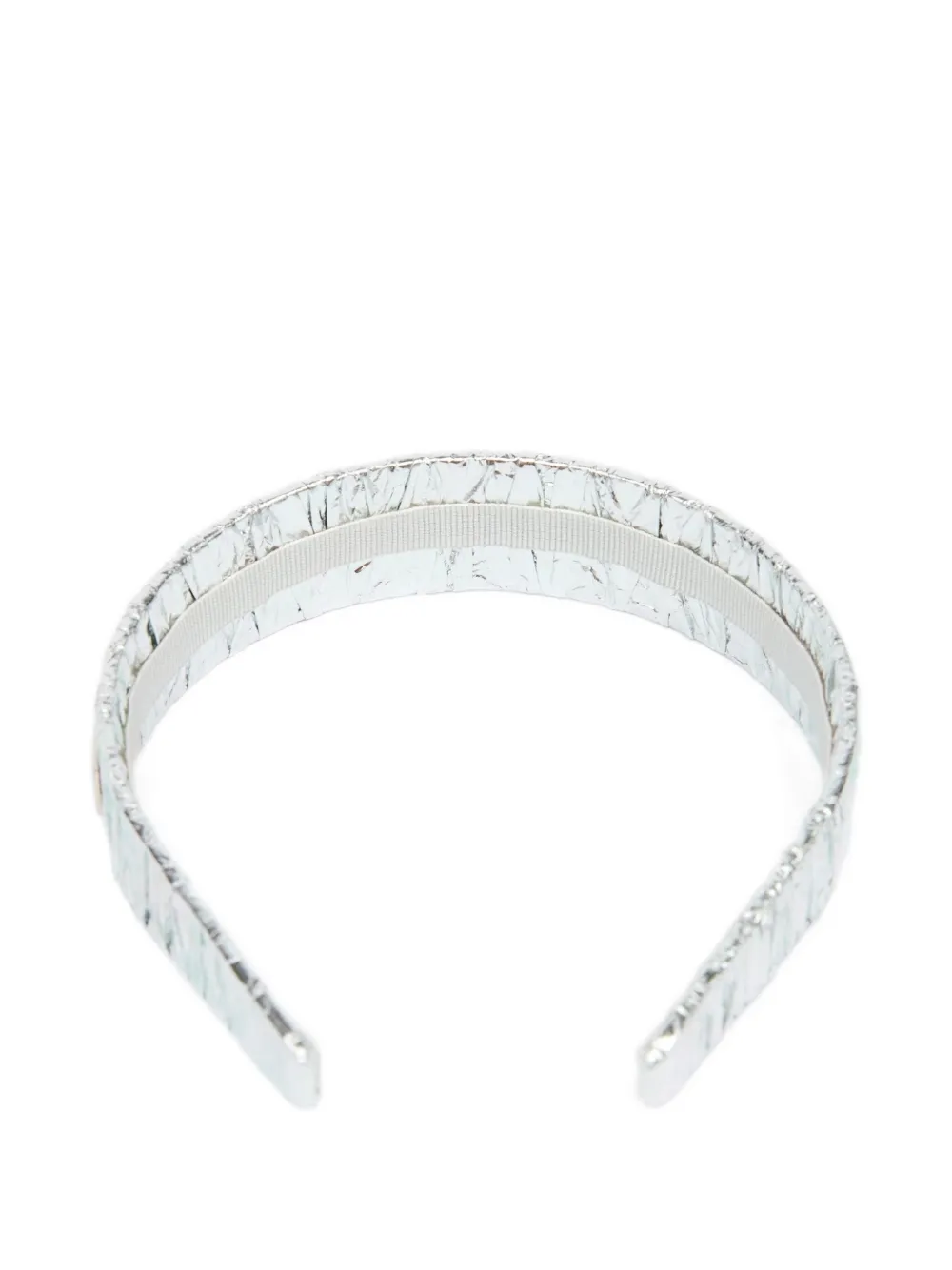  Mm6 Maison Margiela Logo-plaque Headband - Silver 