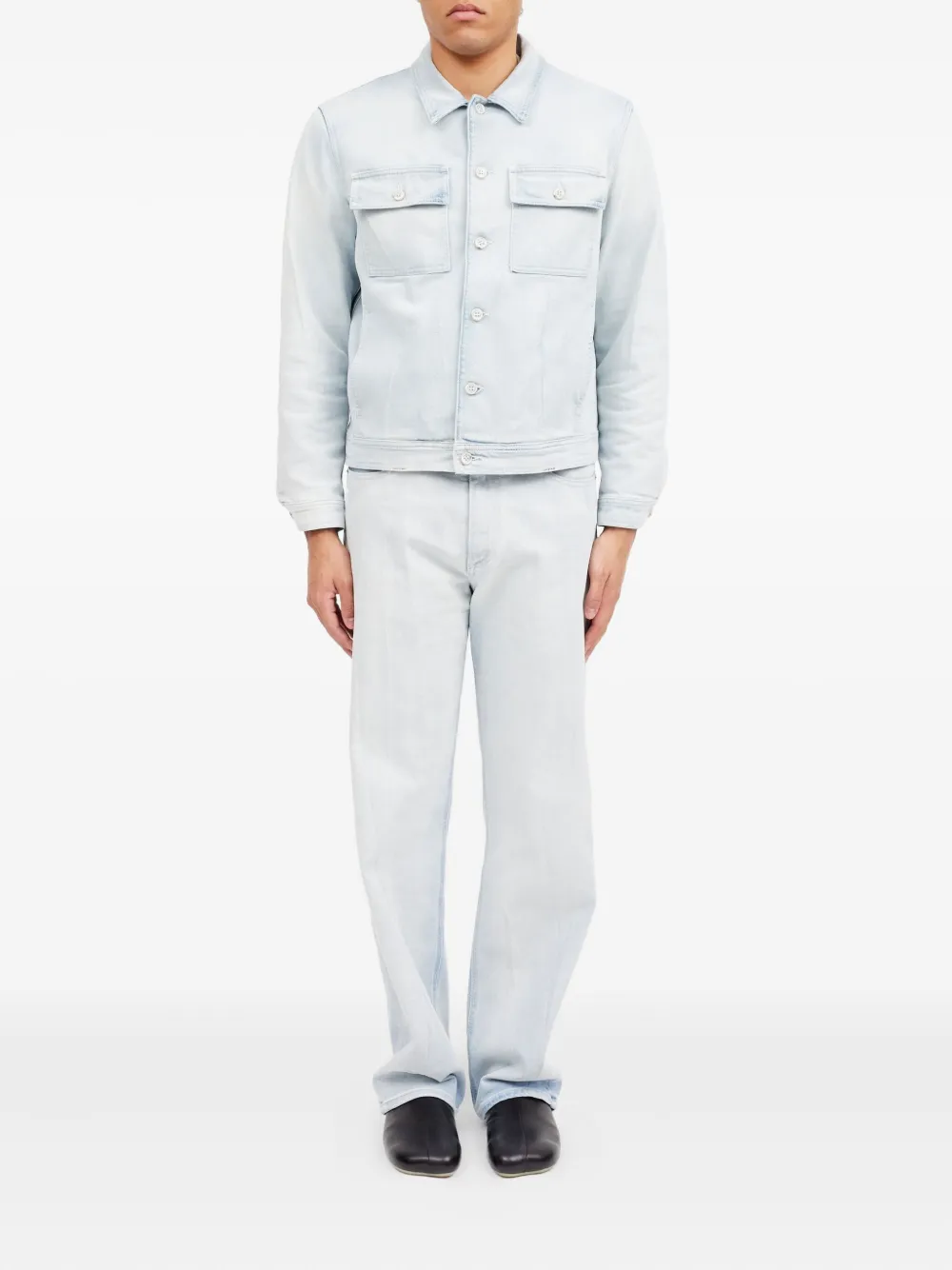 MM6 Maison Margiela Denim jack met knopen Blauw
