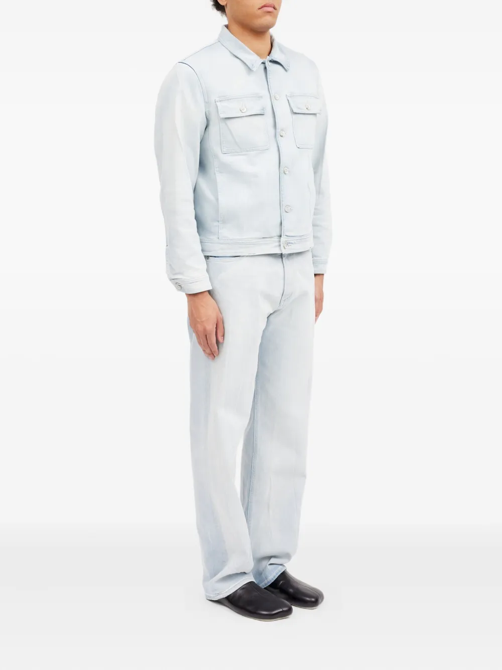MM6 Maison Margiela Denim jack met knopen Blauw