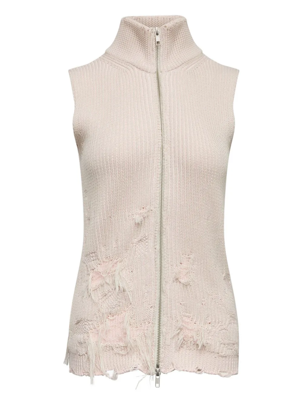 MM6 Maison Margiela Gilet con effetto vissuto - Rosa