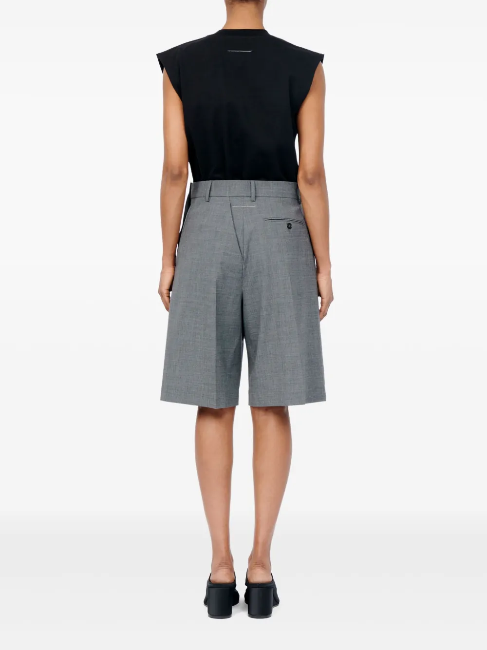 MM6 Maison Margiela Shorts met knoop Grijs