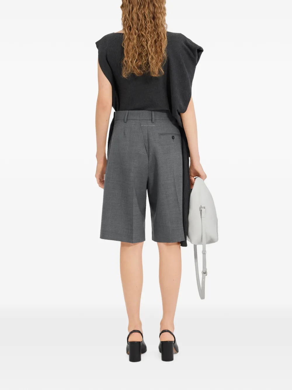MM6 Maison Margiela Shorts met knoop Grijs