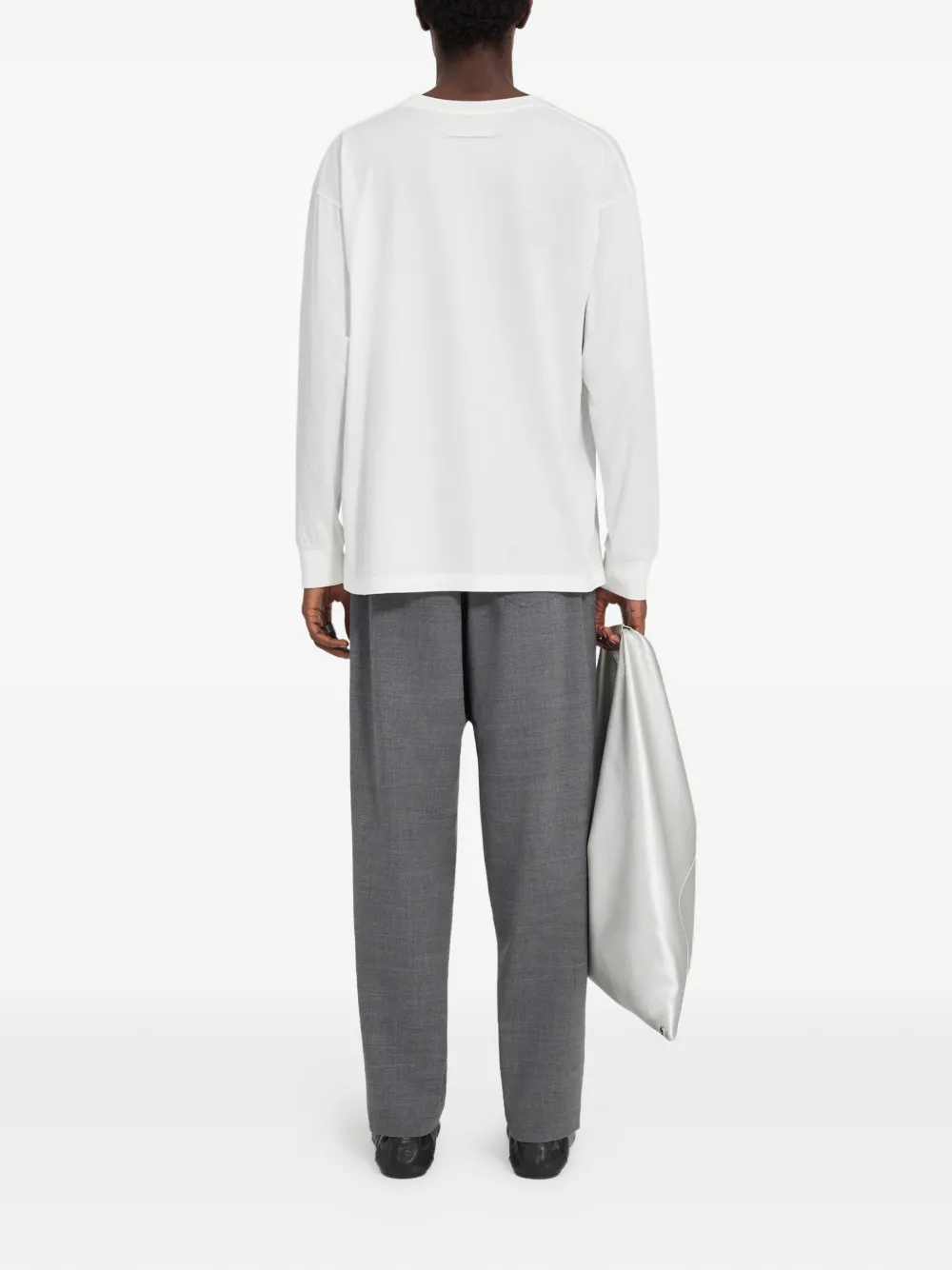 MM6 Maison Margiela T-shirt met patch en lange mouwen Wit