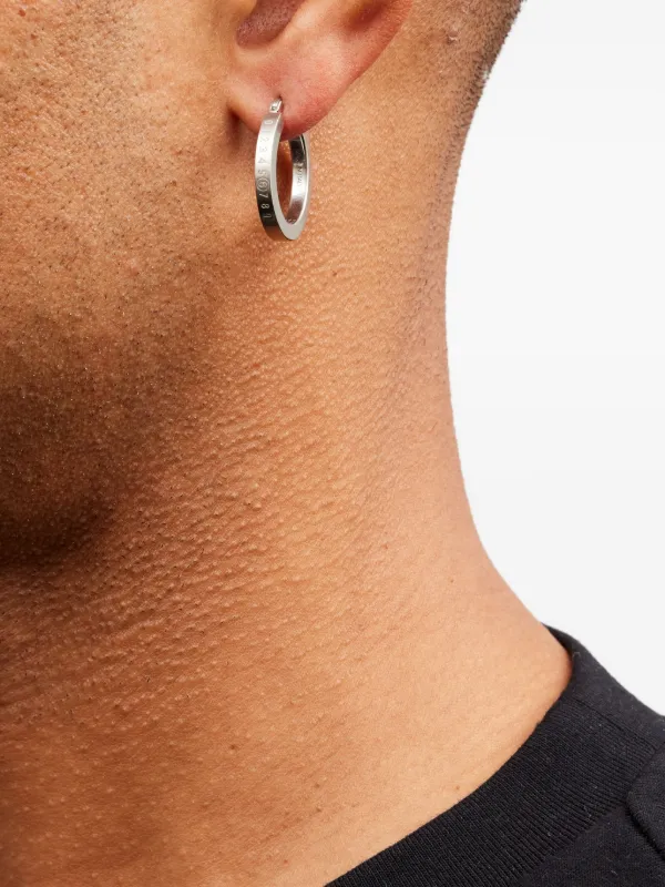 MM6 Maison Margiela Numeric フープピアス | シルバートーン