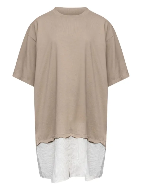 maison margiela t shirt dress MM6 Maison Margiela logo-print T-shirt Dress | Black