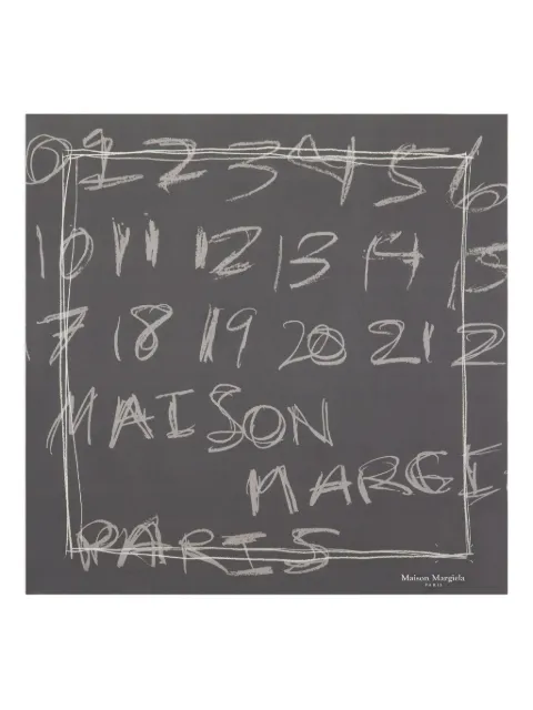 Maison Margiela numbers-print neckerchief