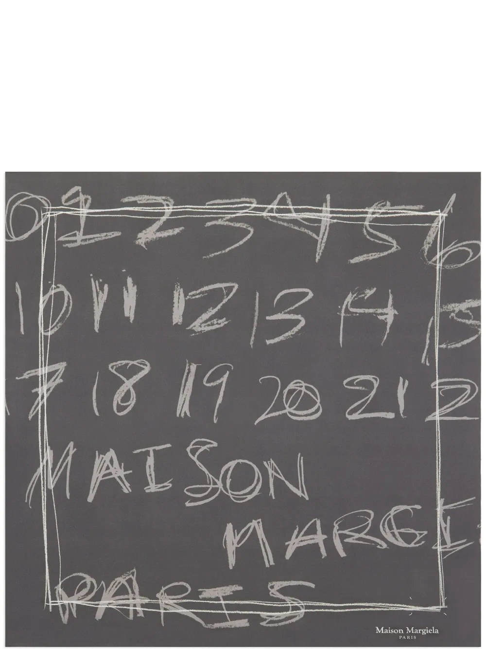 Maison Margiela Numbered Foulard Scarf - Grijs