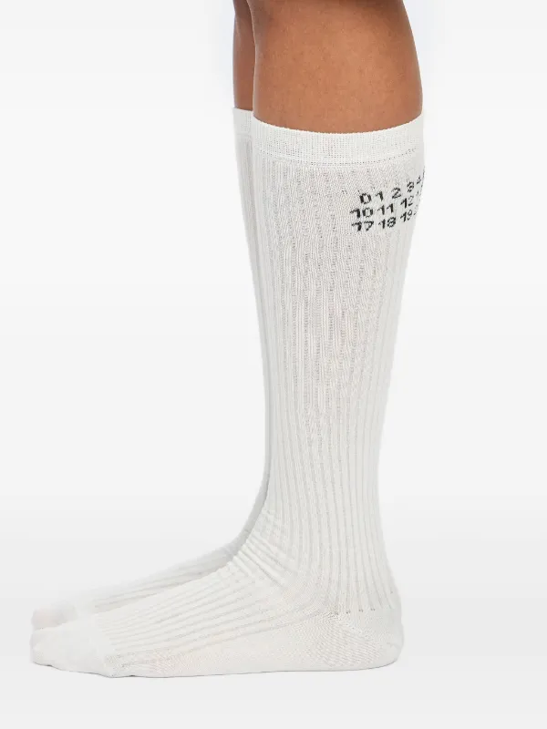 MM6 Maison Margiela ハイソックス | ホワイト | FARFETCH JP