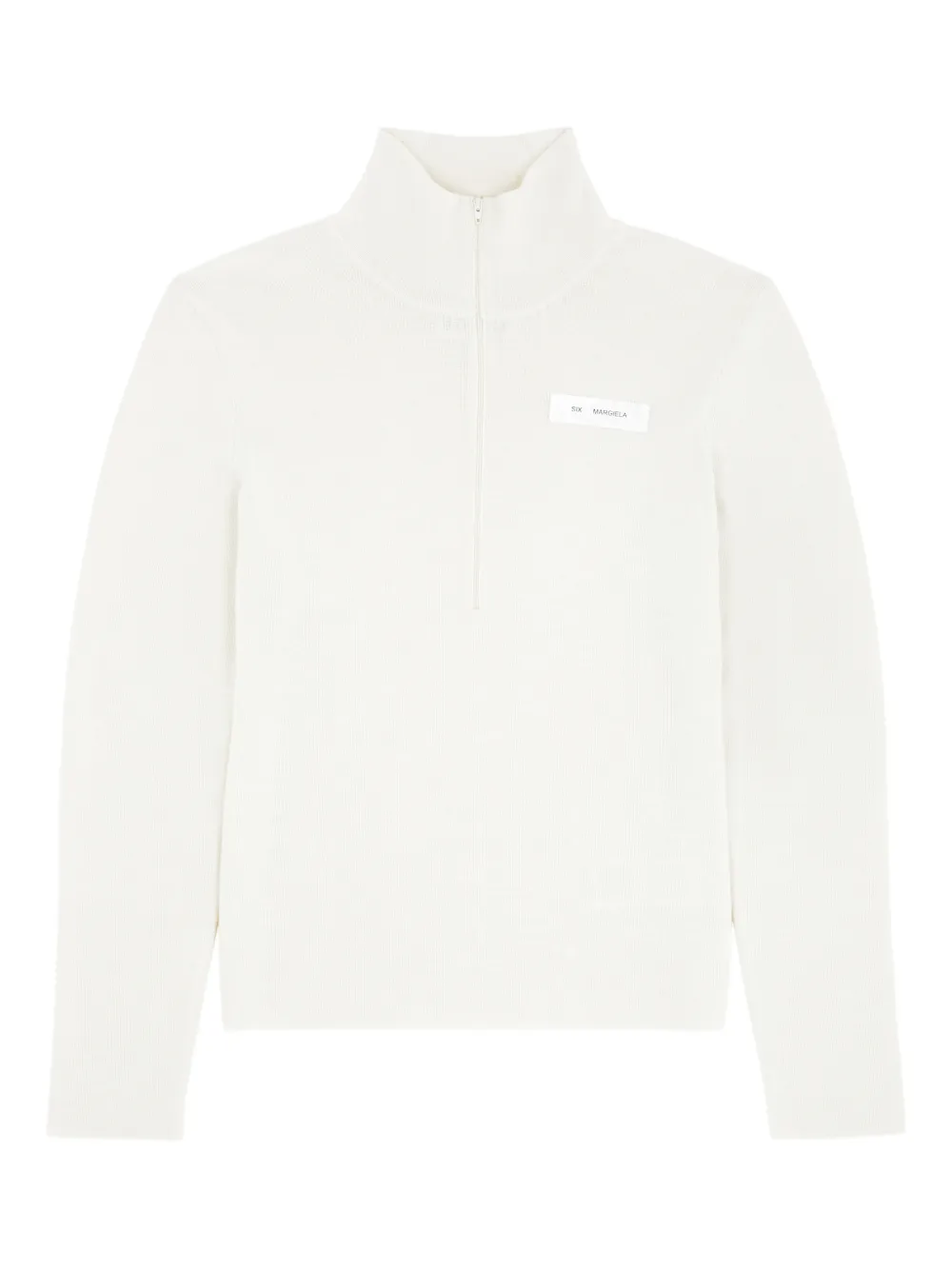 MM6 Maison Margiela zip mock-neck sweater - Toni neutri