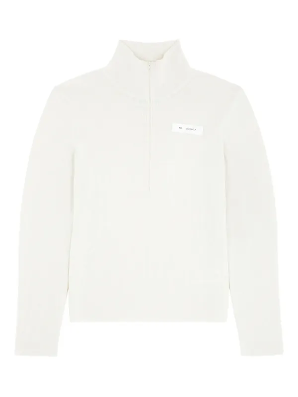 MM6 Maison Margiela Zip mock-neck Sweater | Neutrals | FARFETCH