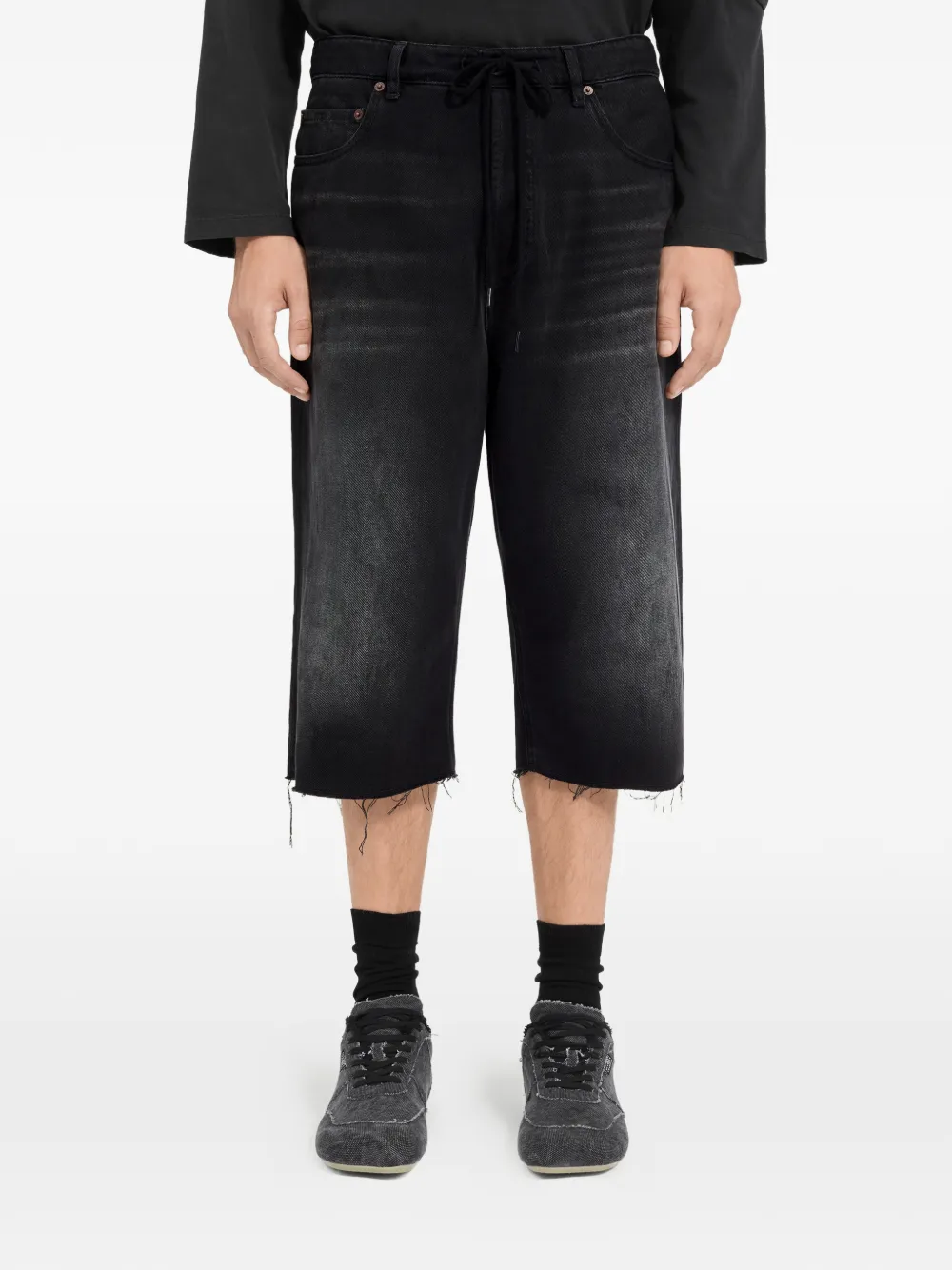 MM6 Maison Margiela Denim shorts Zwart