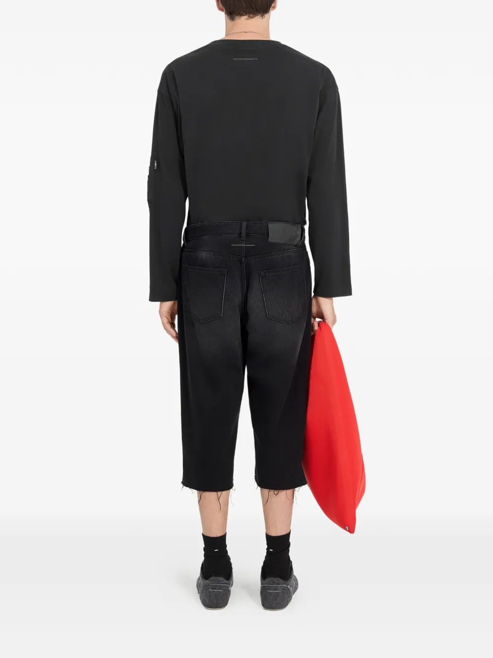 MM6 Maison Margiela Denim shorts Zwart