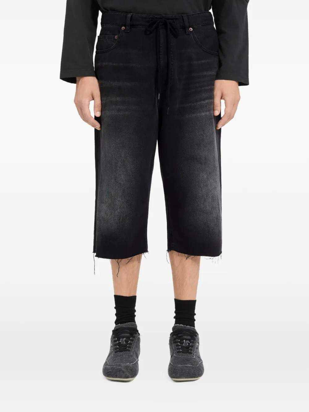 MM6 Maison Margiela Denim shorts Zwart