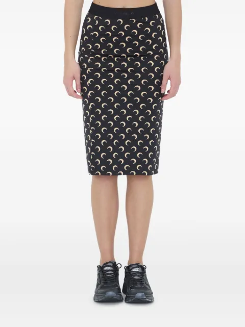 Marine Serre moon-print midi skirt