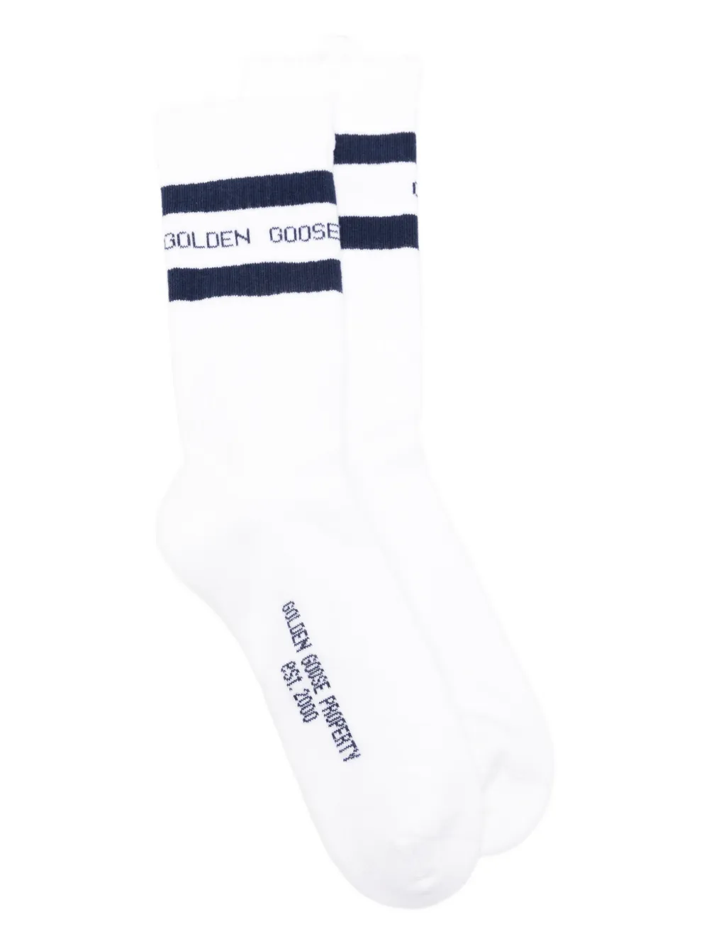 Golden Goose striped socks - Bianco