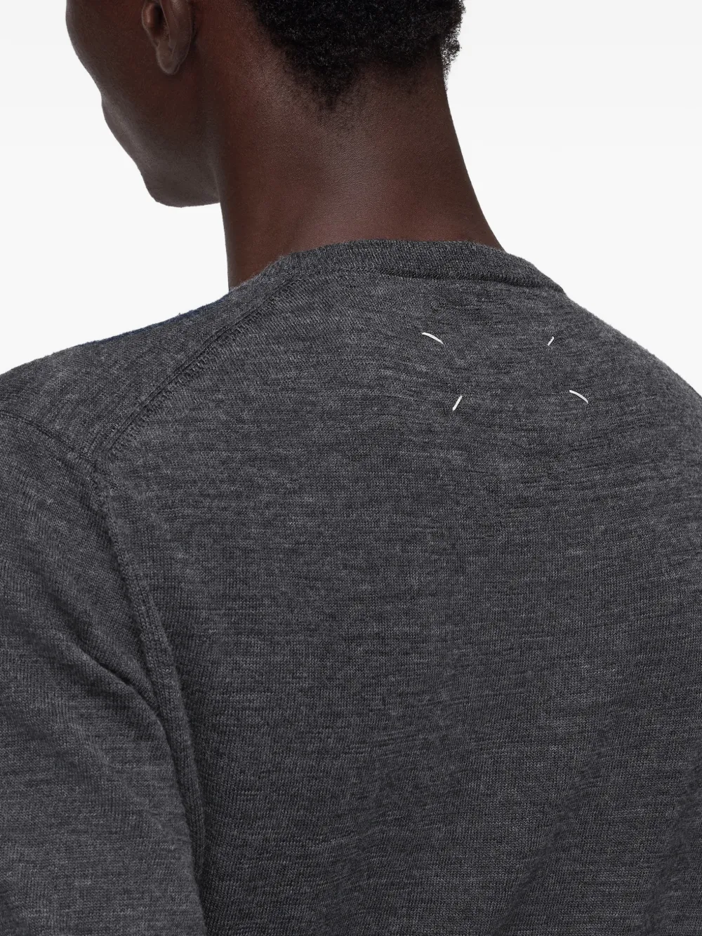 Maison Margiela Trui van wolblend met patch Grijs