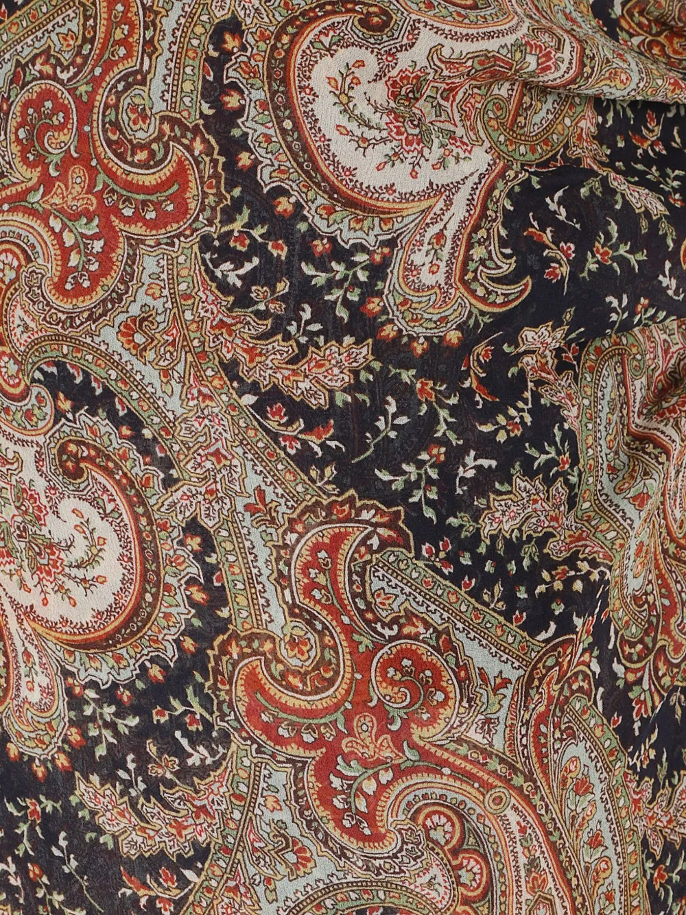 Veronica Beard Gedrapeerde midi-rok met paisley-print Zwart