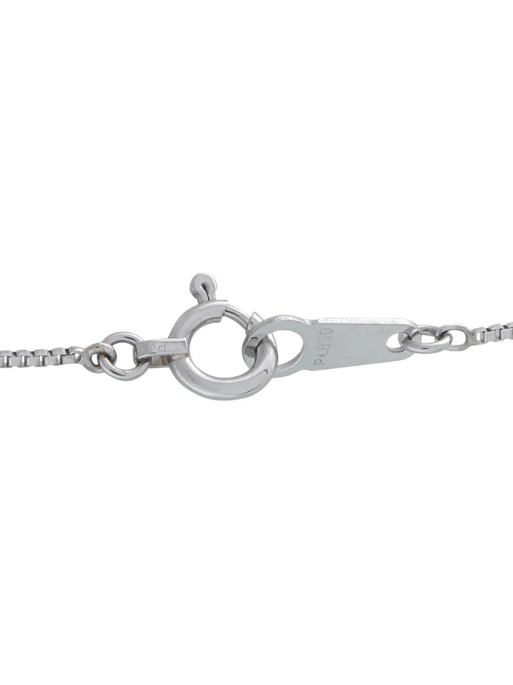 Pre-owned Lb Exclusive Platinum Sapphire Pendant Necklace In Silver