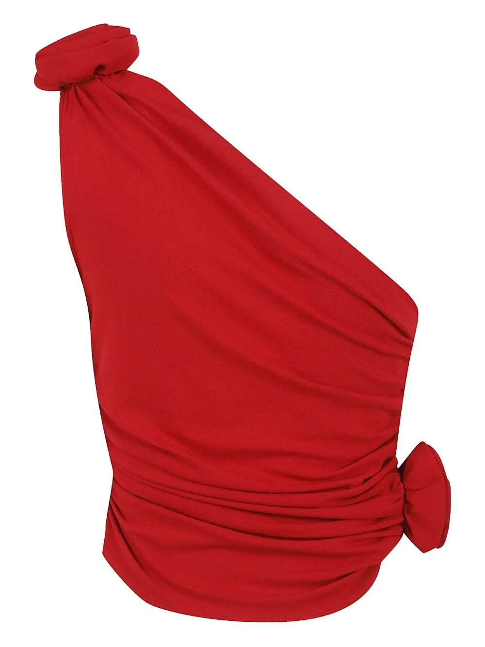 Magda Butrym Asymmetrische blouse met geknoopt detail - Rood