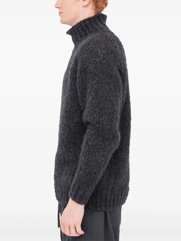 jan jan van essche メリノウールニット Jan Jan Van Essche high-collar Sweater | Black | FARFETCH