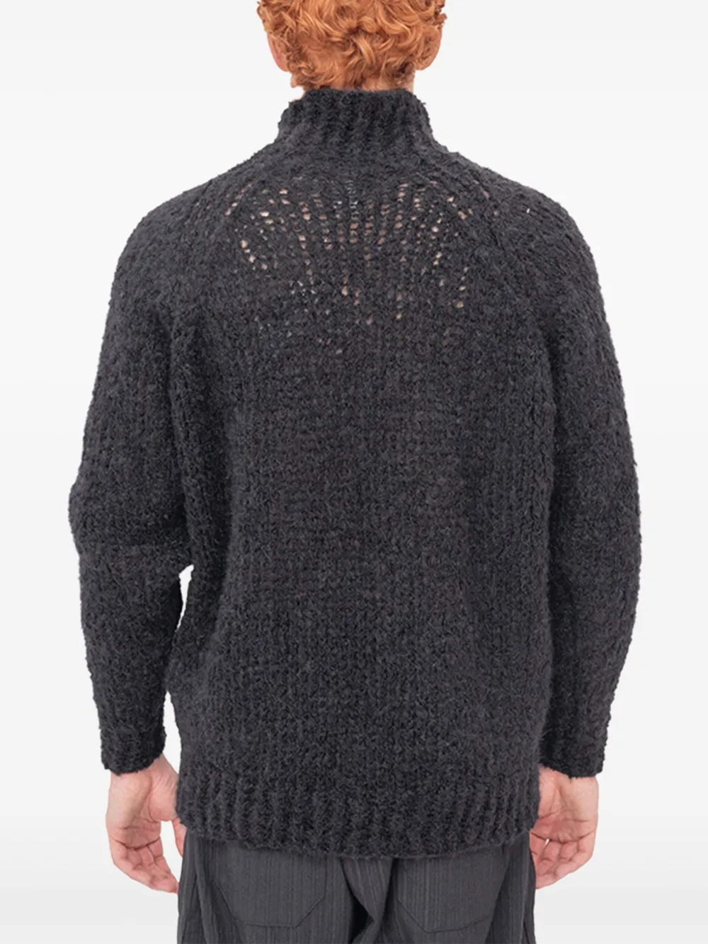 Jan-jan Van Essche High-collar Sweater In Black