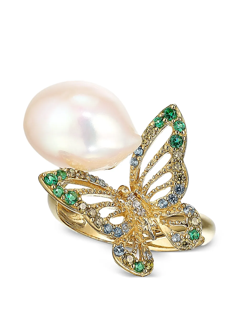Anabela Chan Butterfly multi-stone ring - Gold