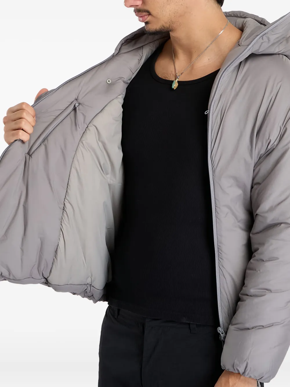 Post Archive Faction Air hooded jacket | Grey | Image 1