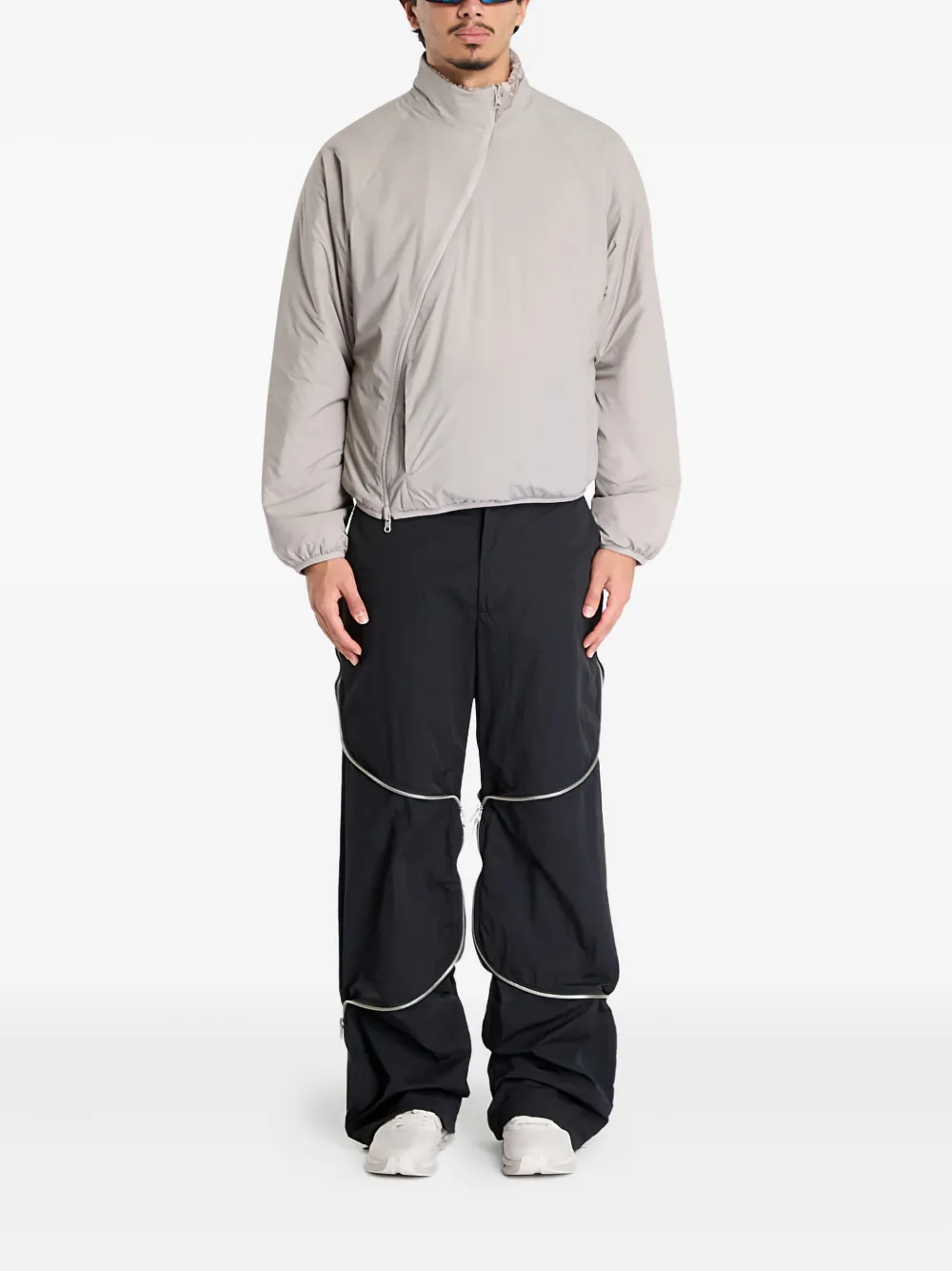 Post Archive Faction River Asymmetric-zip Jacket In Multi