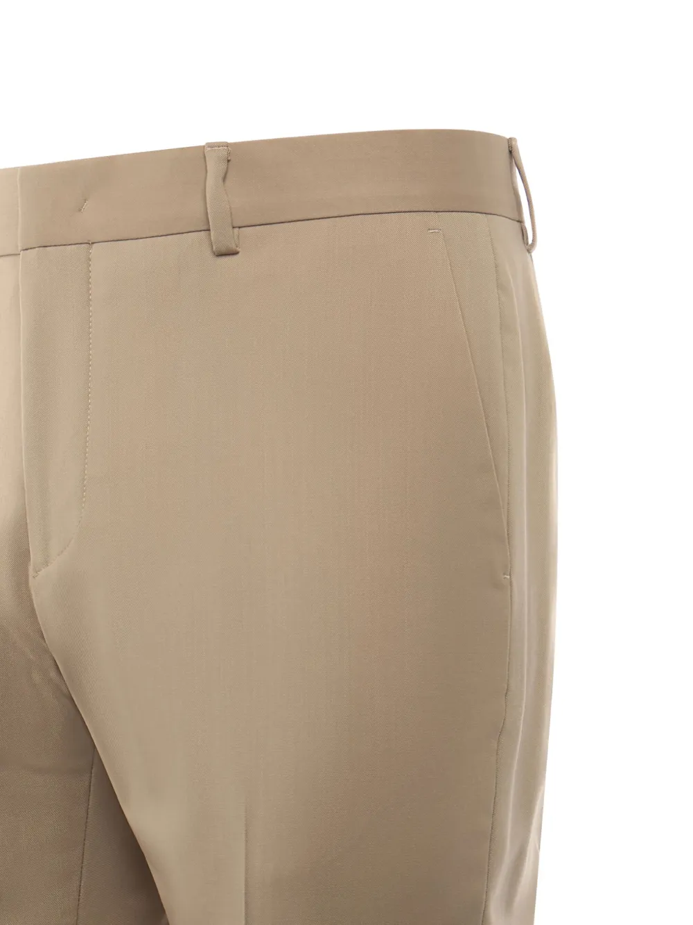 BE ABLE Broek met riemlussen en zijzakken Beige