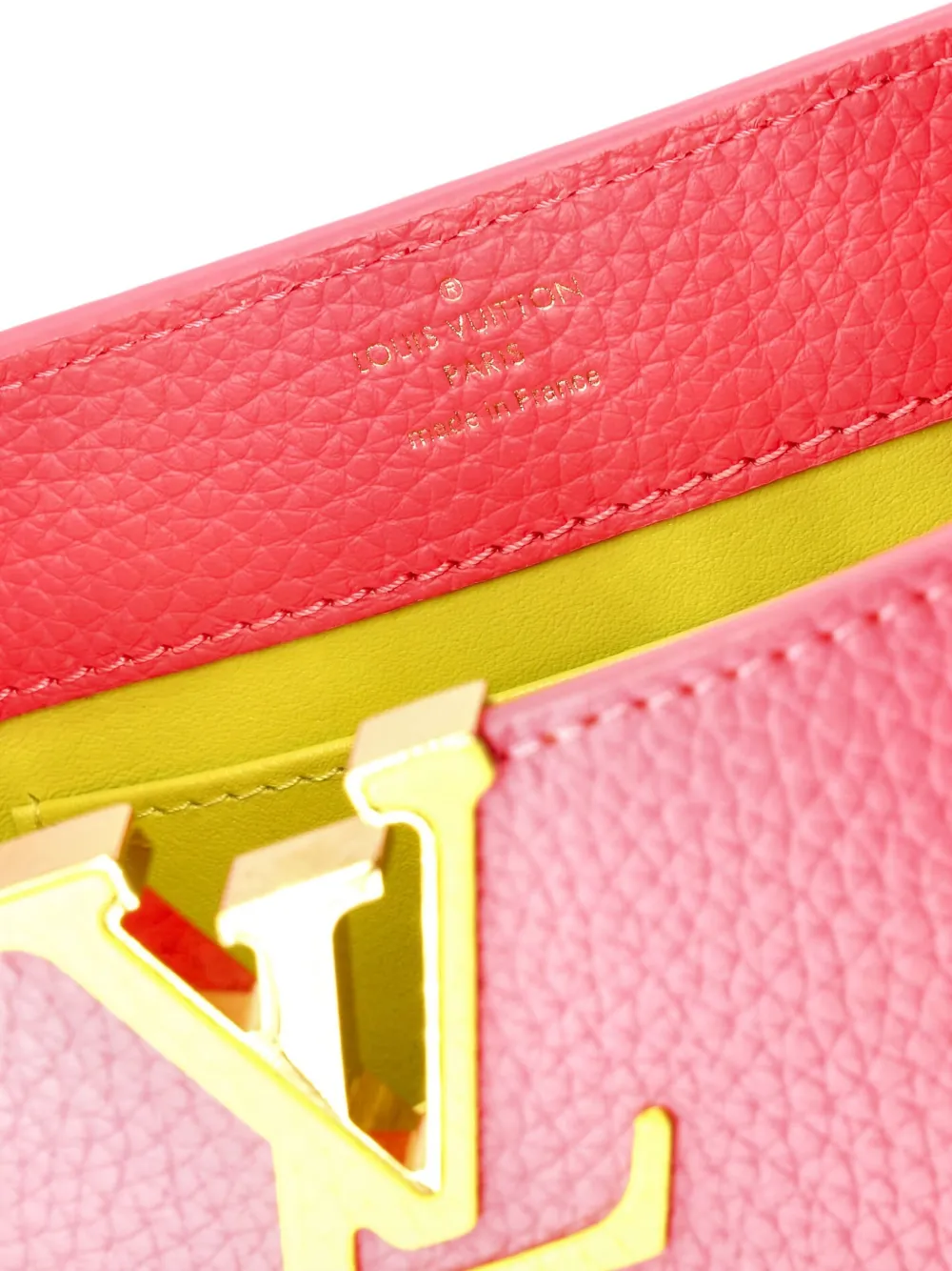 Pre-owned Louis Vuitton Capucines Bag Leather Mini Satchel In Pink