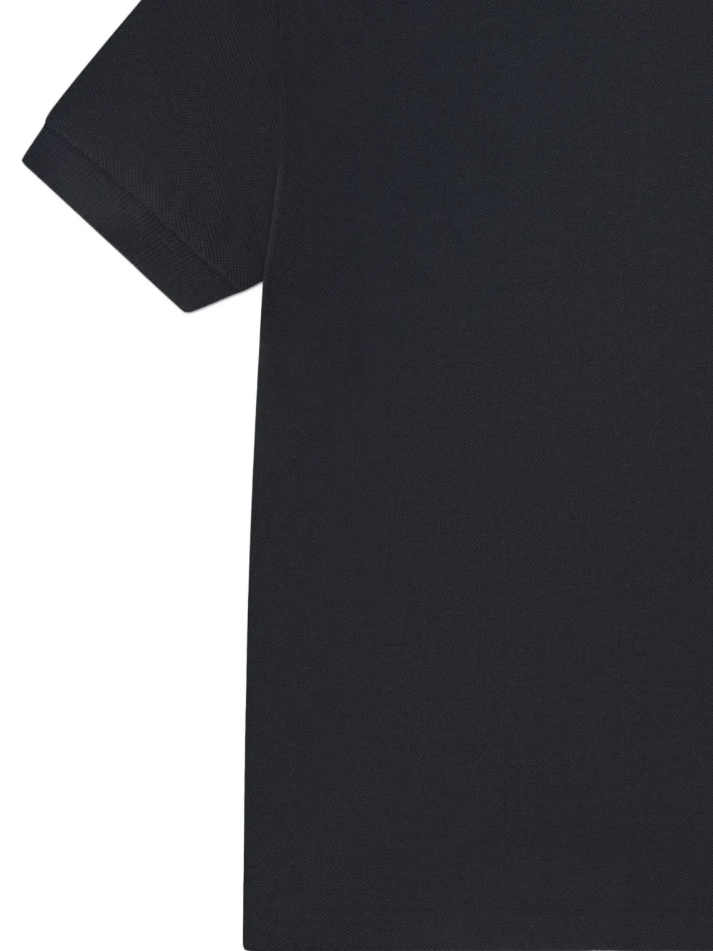Lacoste Buttoned Logo-patch Polo Shirt In Black