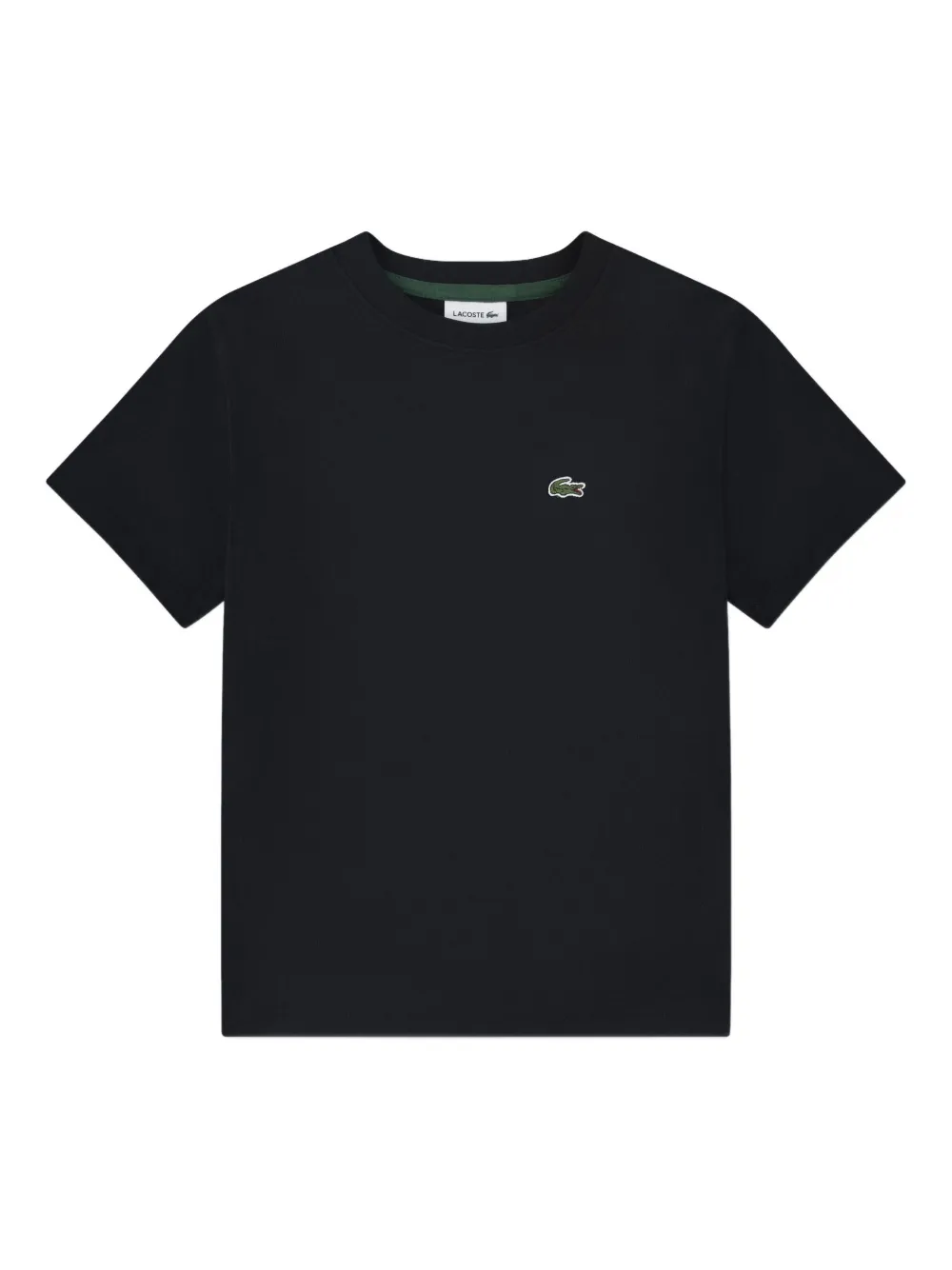 Lacoste Logo Crew-neck T-shirt In Black