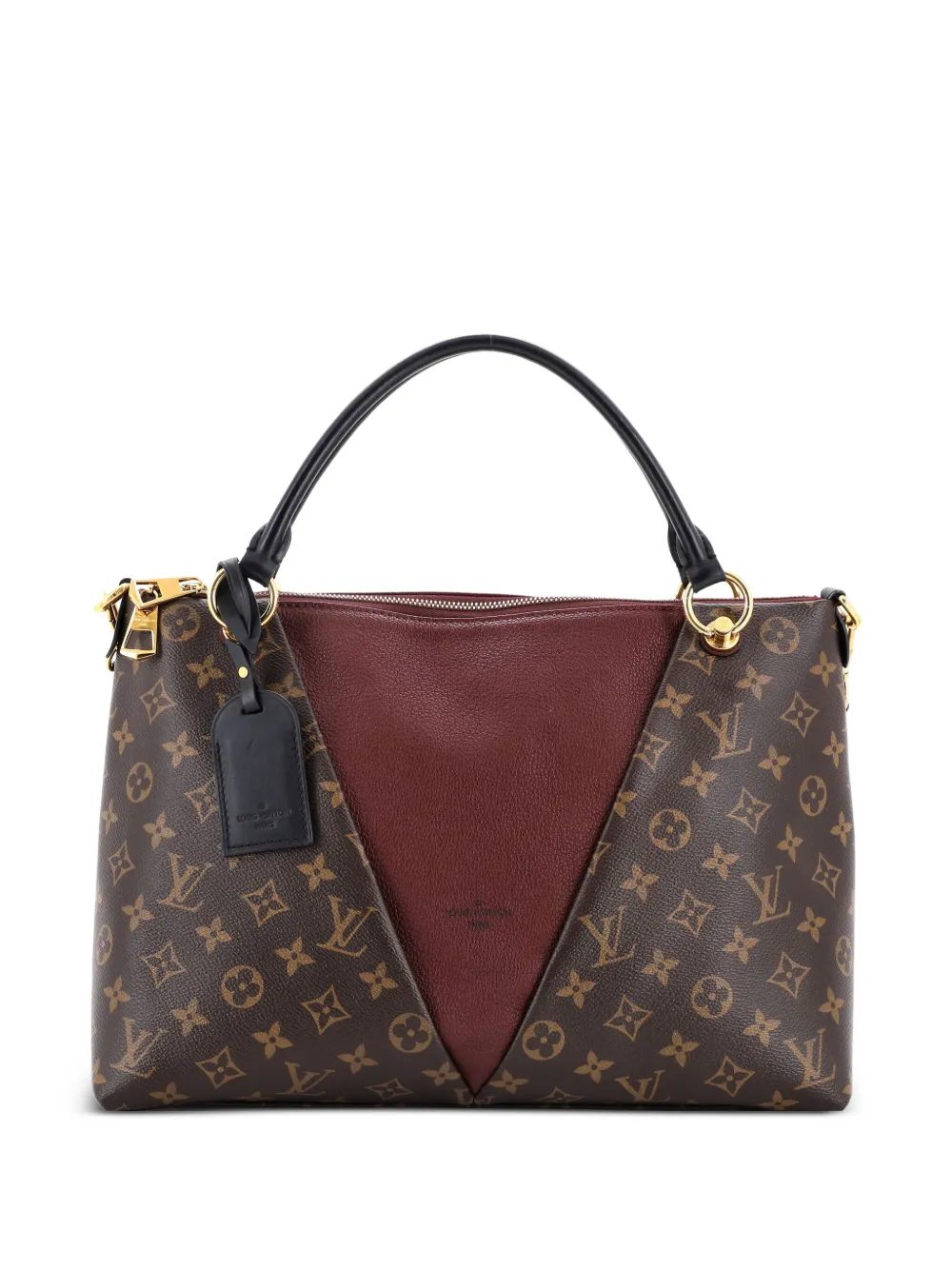 Louis Vuitton Pre-Owned V Tote Monogram Canvas and Leather MM shoulder