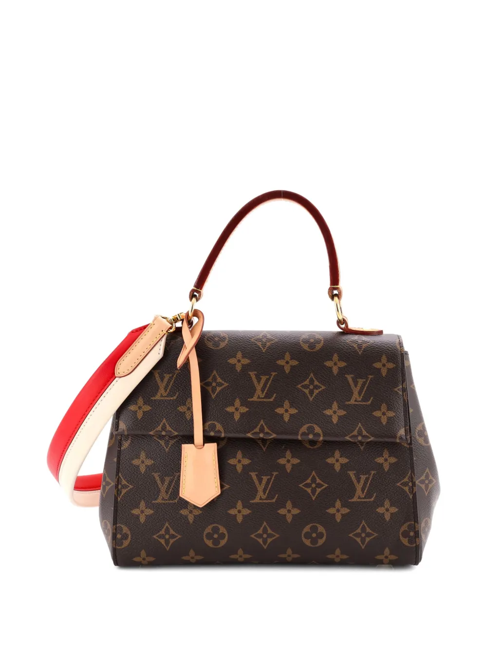 Pre-owned Louis Vuitton Cluny Top Handle Bag Monogram Canvas Bb Satchel In Brown