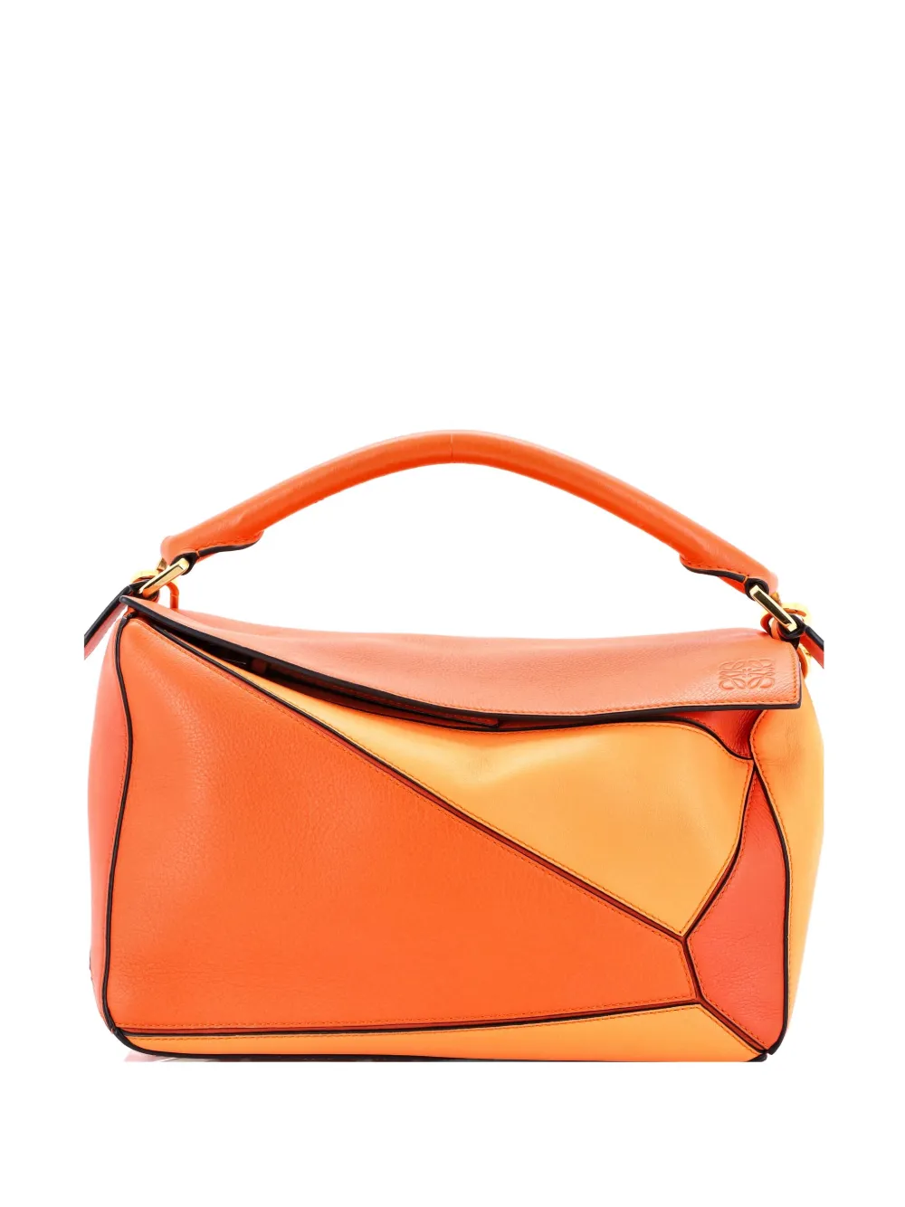 Loewe Pre-Owned Puzzle Bag Leather Medium shoulder bag - オレンジ