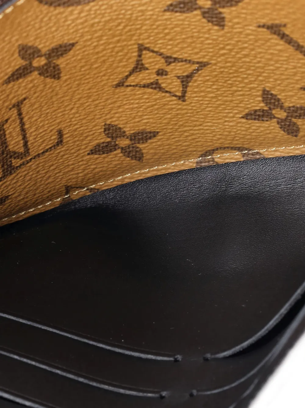 Pre-owned Louis Vuitton Sarah Dauphine Wallet Reverse Monogram Canvas Small Wallets In Brown