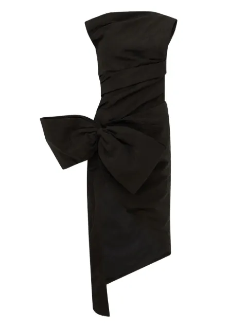 David Koma bow ruched asymmetric dress