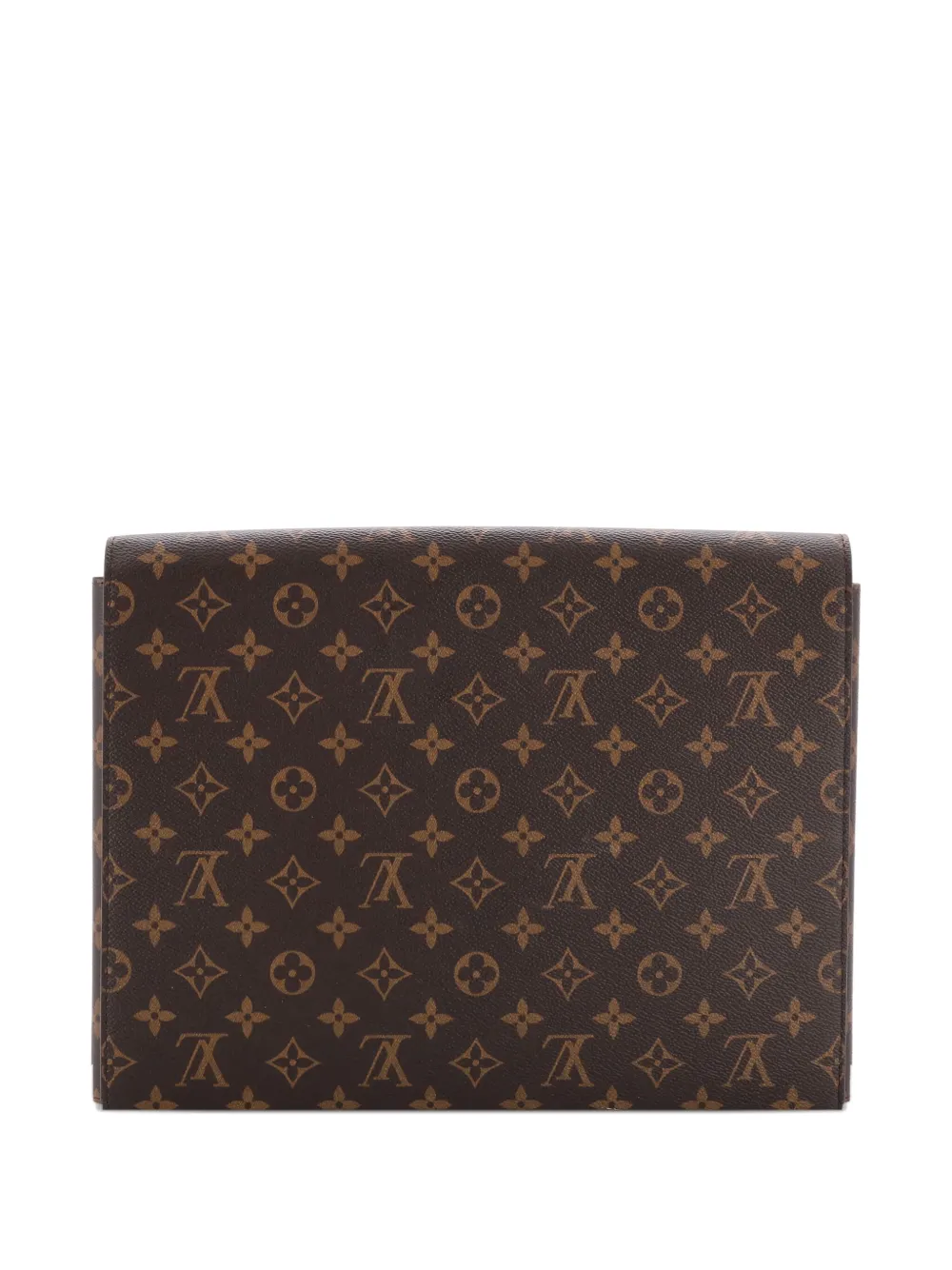 Pre-owned Louis Vuitton Mark Folder Monogram Canvas Clutch Bag In Brown