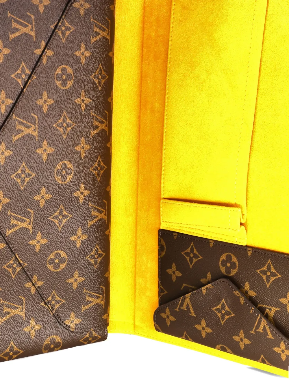 Pre-owned Louis Vuitton Mark Folder Monogram Canvas Clutch Bag In Brown