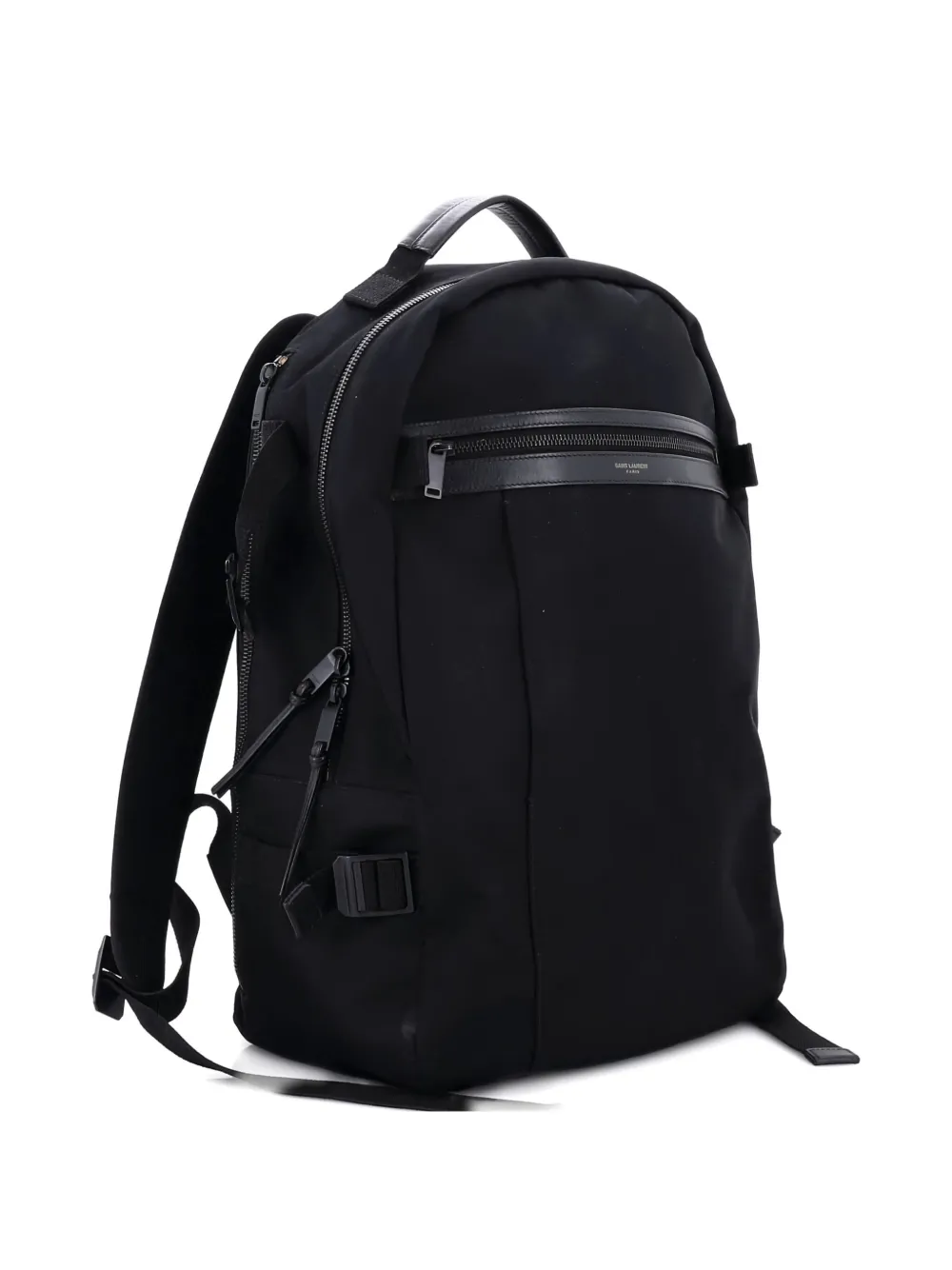 Pre-owned Saint Laurent City Trekking Nylon Backpack In Black