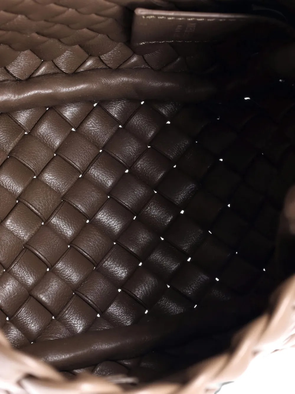 Pre-owned Bottega Veneta Cobble Flap Padded Intrecciato Leather Mini Shoulder Bag In Brown