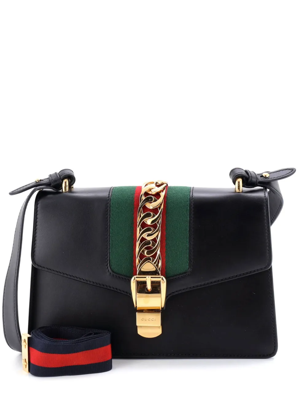 Gucci Pre-Owned Sylvie Leather Small shoulder bag - ブラック Gucci Pre-Owned Sylvie Leather Small shoulder bag - ブラック