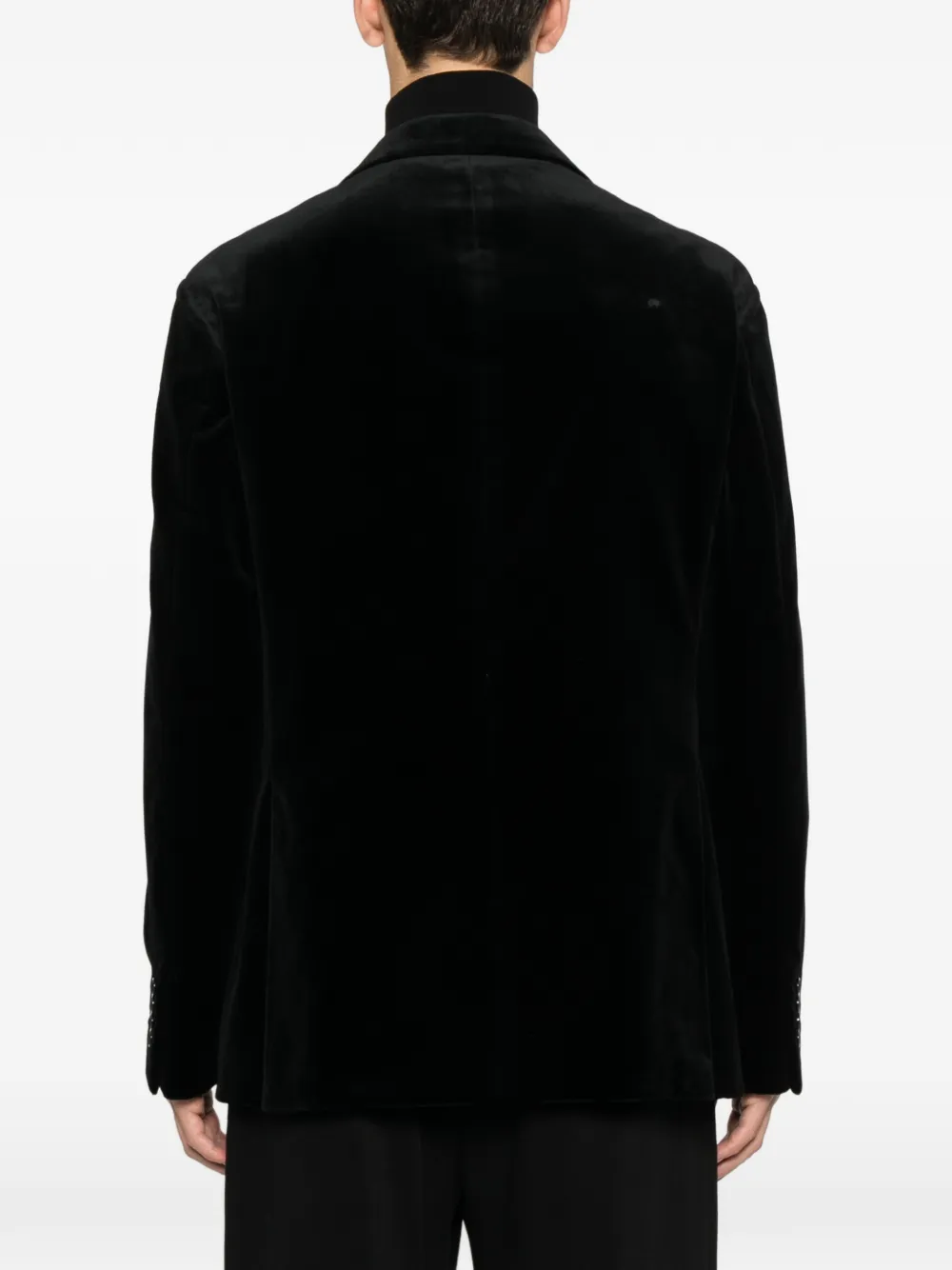 Canali Velvet Blazer In Black