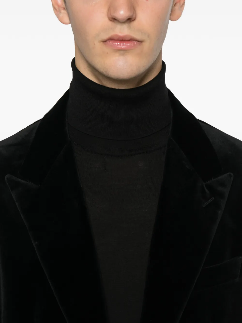Canali Velvet Blazer In Black