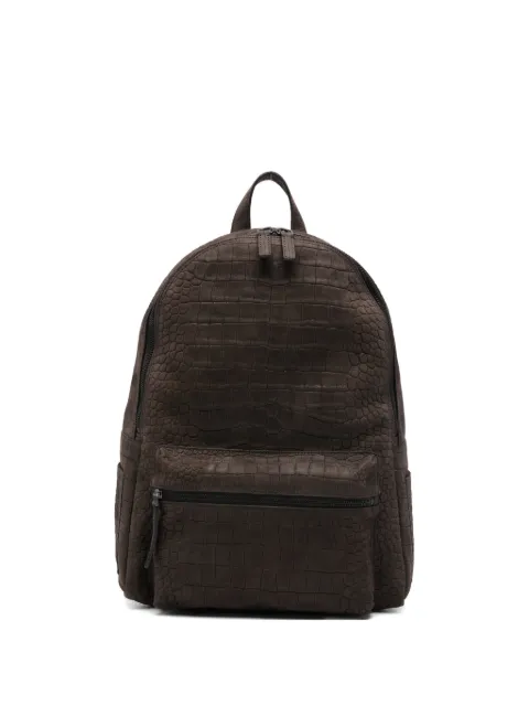 Orciani Freedom crocodile-effect zip backpack