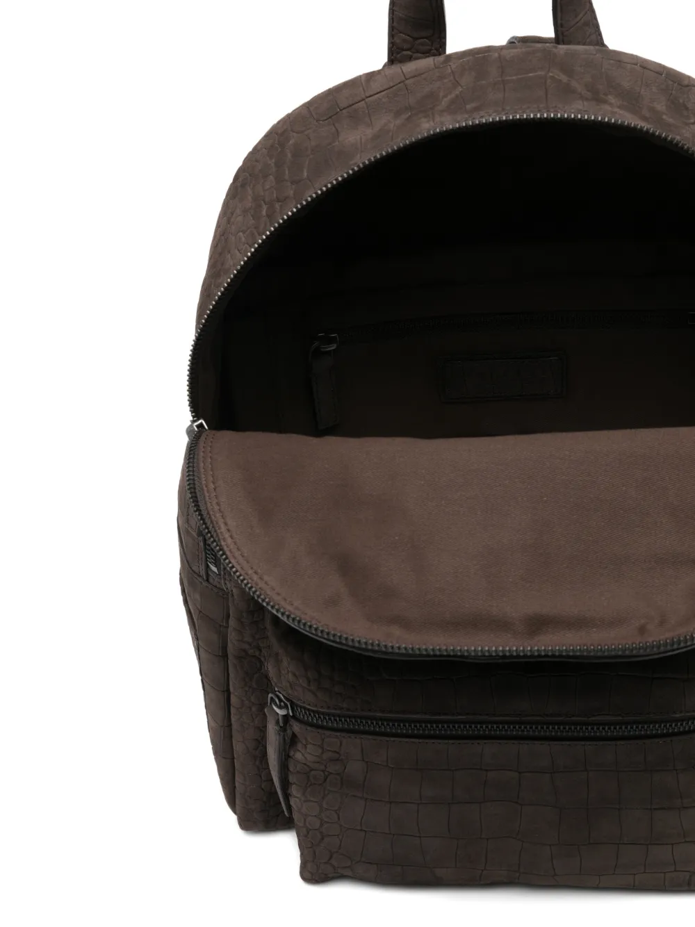 FREEDOM CROCODILE-EFFECT ZIP BACKPACK